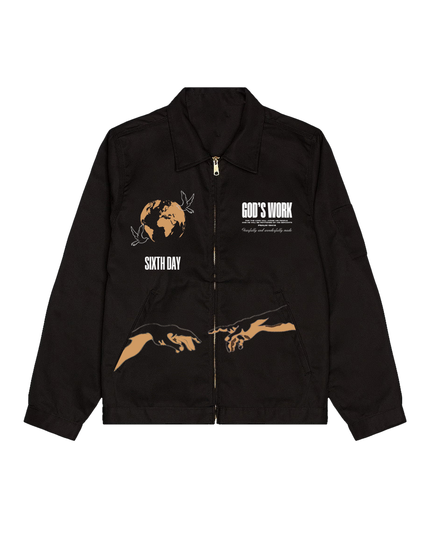 GOD'S WORK Twill Jacket in black