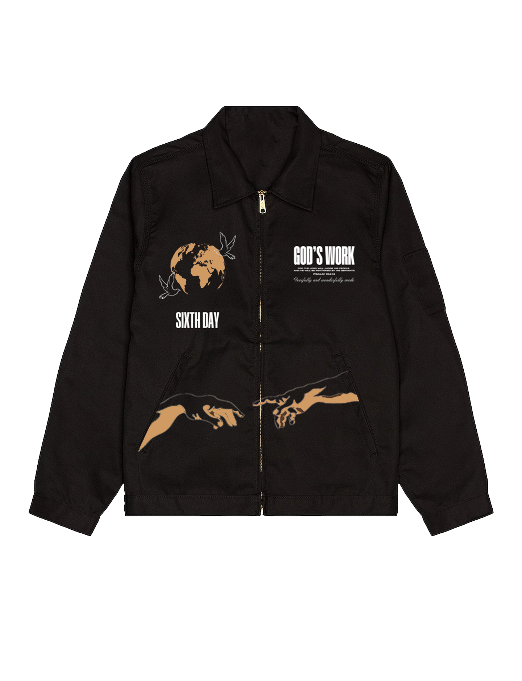 GOD'S WORK Twill Jacket in black