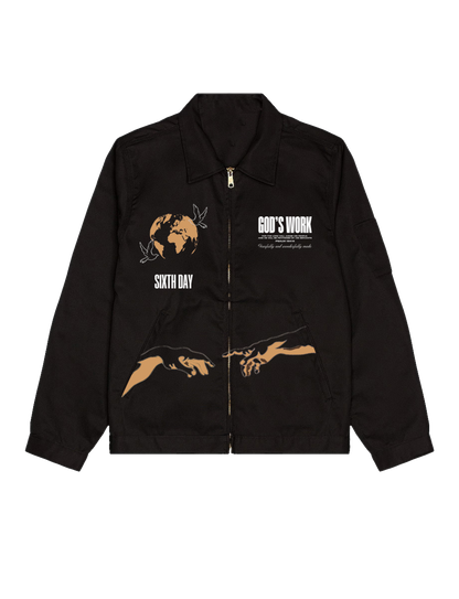 GOD'S WORK Twill Jacket in black