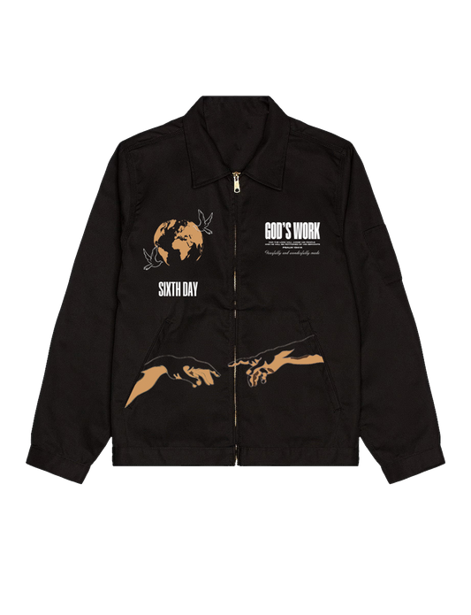 GOD'S WORK Twill Jacket in black